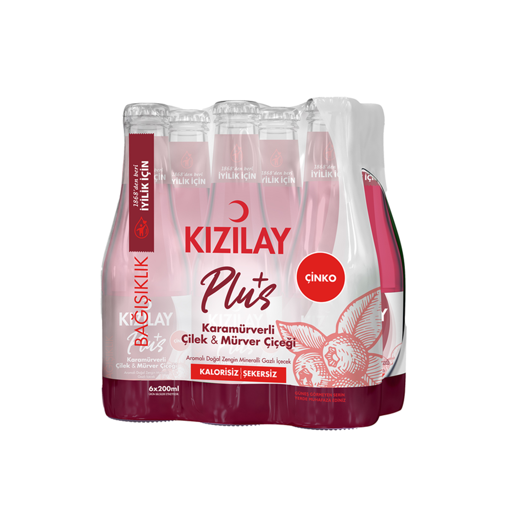 Kızılay Maden Suyu 6'lı Kara Mürver 200 ml