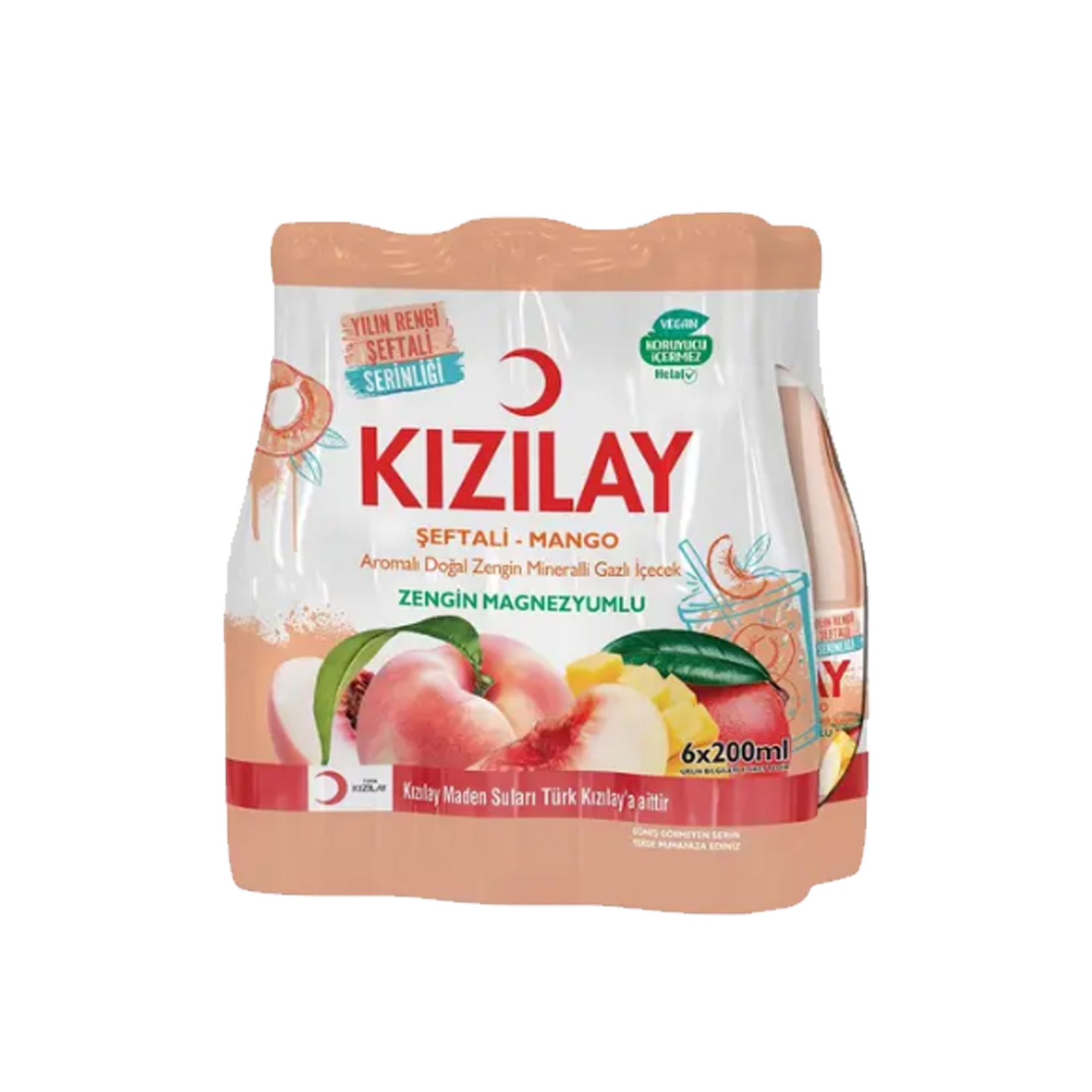 Kızılay Maden Suyu 6'lı Şeftali Mango 200 ml