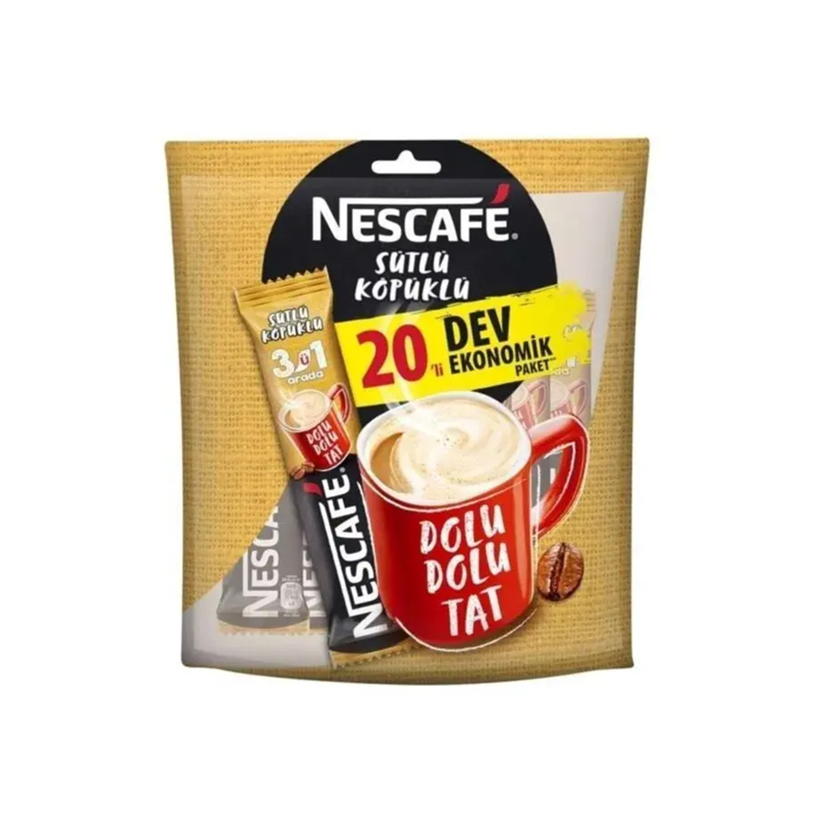 Nescafe 3'ü 1 Arada Sütlü Köpülü 20'lu